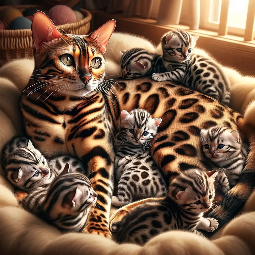 How many kittens do Bengal cats have?