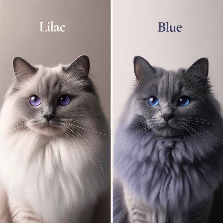 Lilac Ragdoll vs Blue Ragdoll