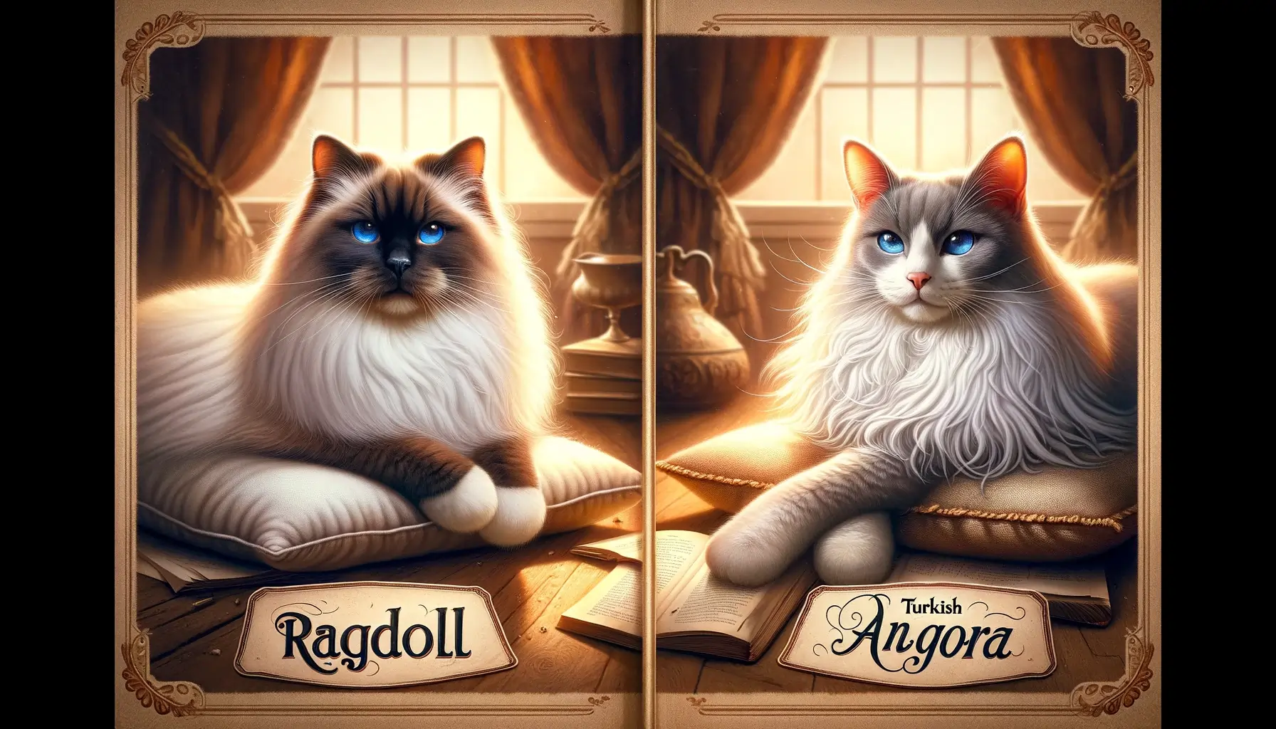Ragdoll vs turkish angora cat