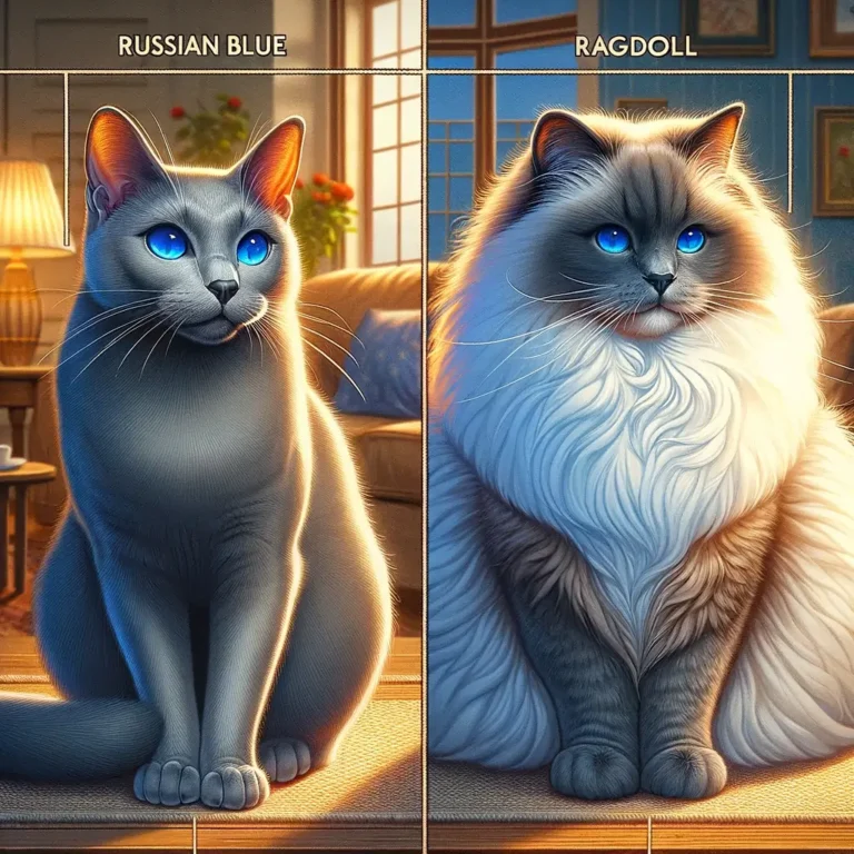 Russian Blue vs Ragdoll